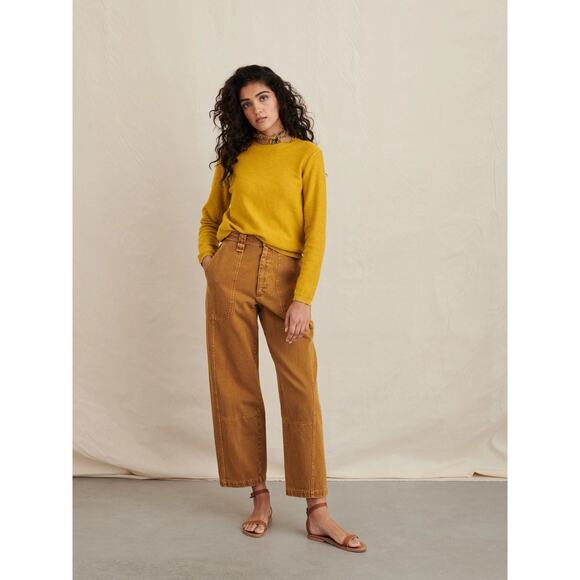 Alex Mill Phoebe Utility Painter Pants Golden Khaki Sz 12 EUC Denim - Picture 1 of 6